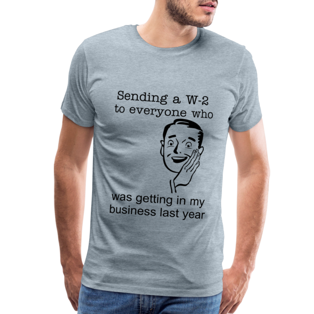 Men's Sending a W-2 - heather ice blue