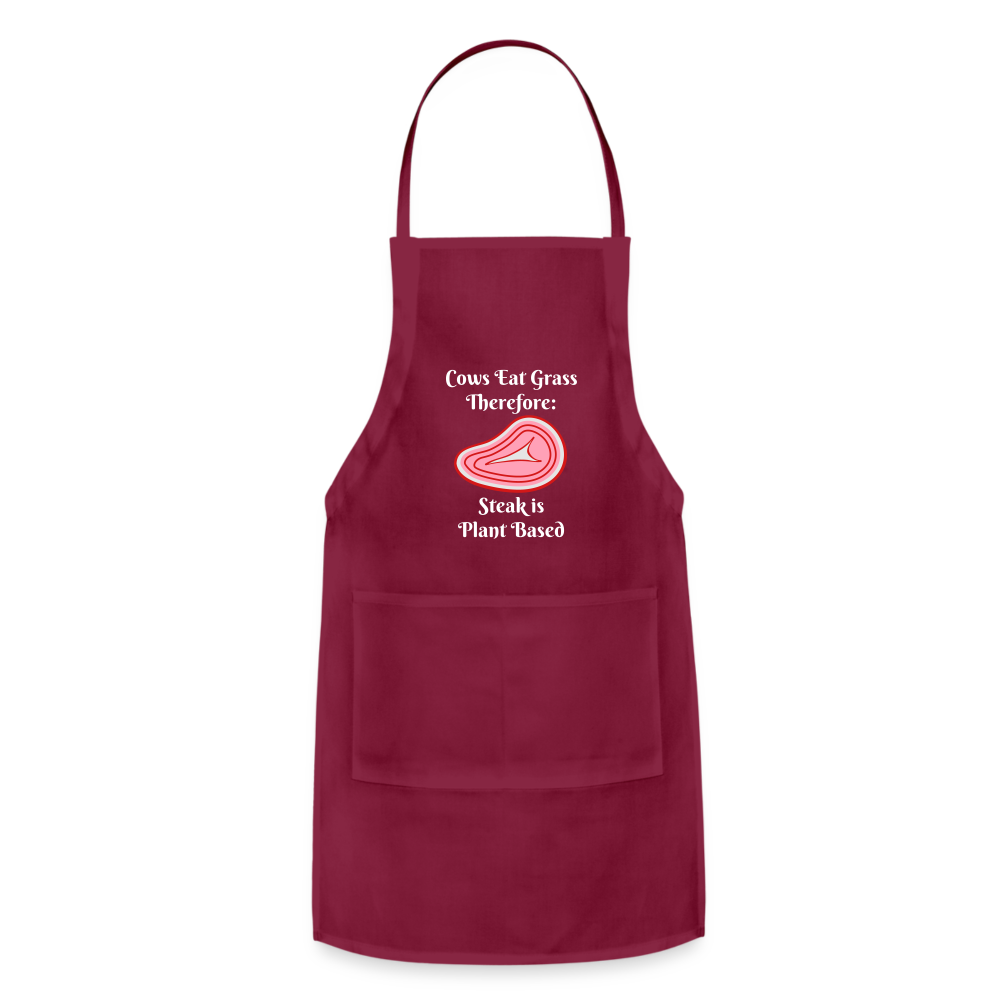 Apron Grill Master Cows Eat Grass Therefore - burgundy