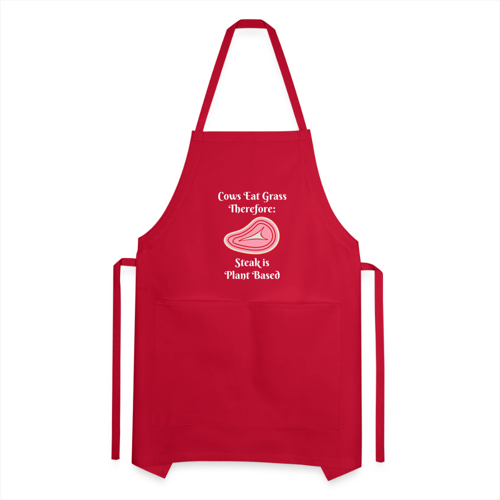 Apron Grill Master Cows Eat Grass Therefore - red