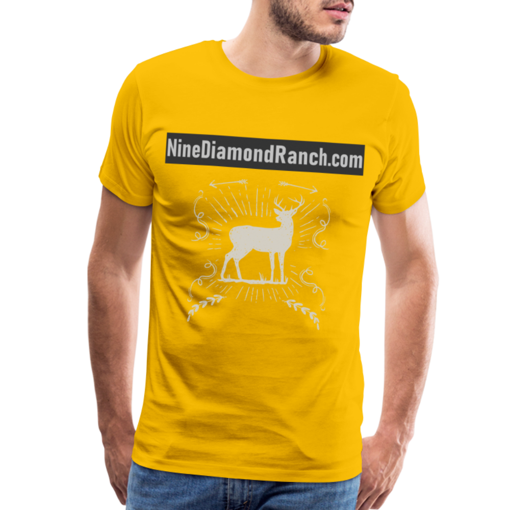 Men's Nine Diamond Ranch com Deer - sun yellow