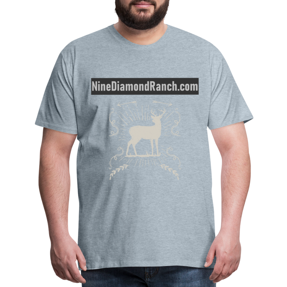 Men's Nine Diamond Ranch com Deer - heather ice blue