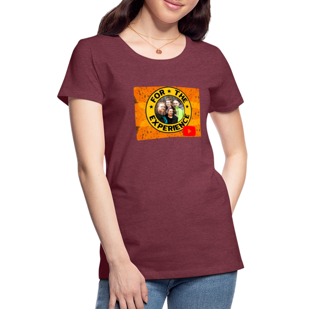 Women’s For The Experience Shirt - heather burgundy