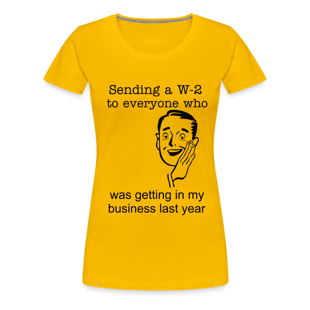 Women’s Sending a W-2 - sun yellow