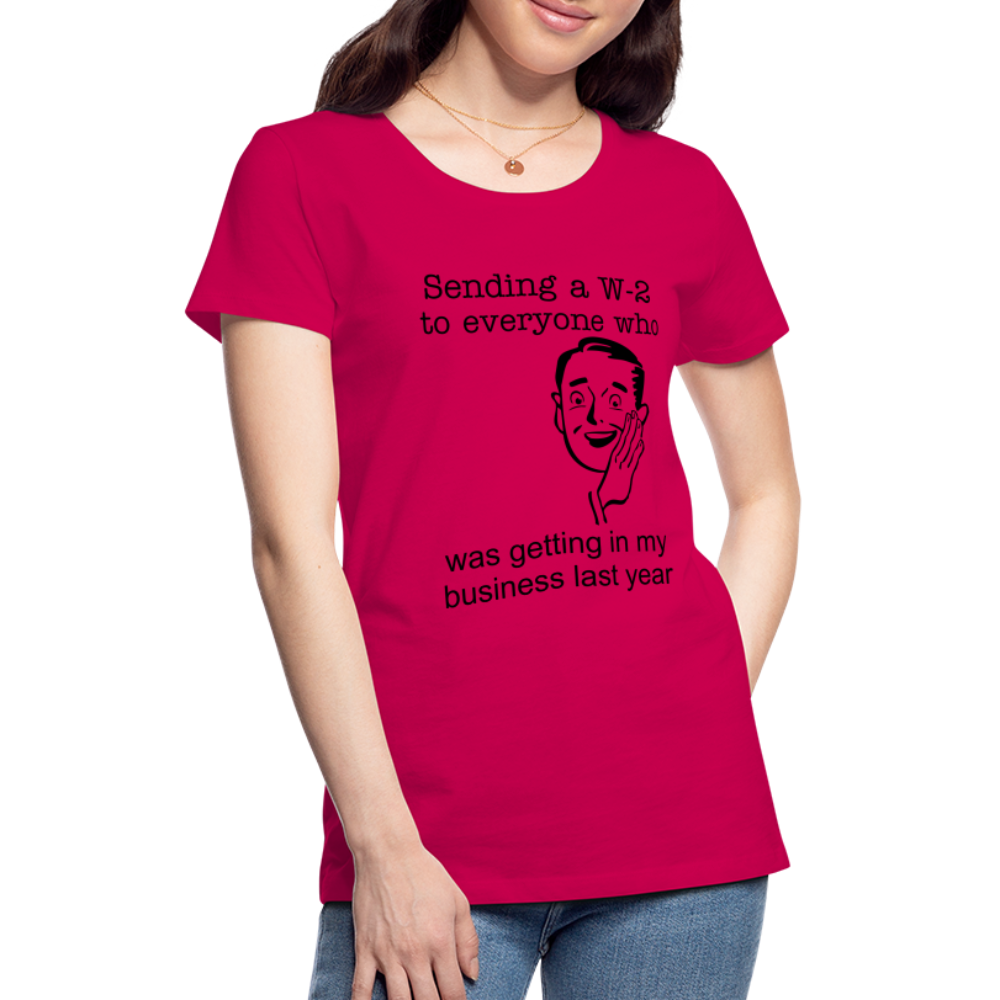 Women’s Sending a W-2 - dark pink