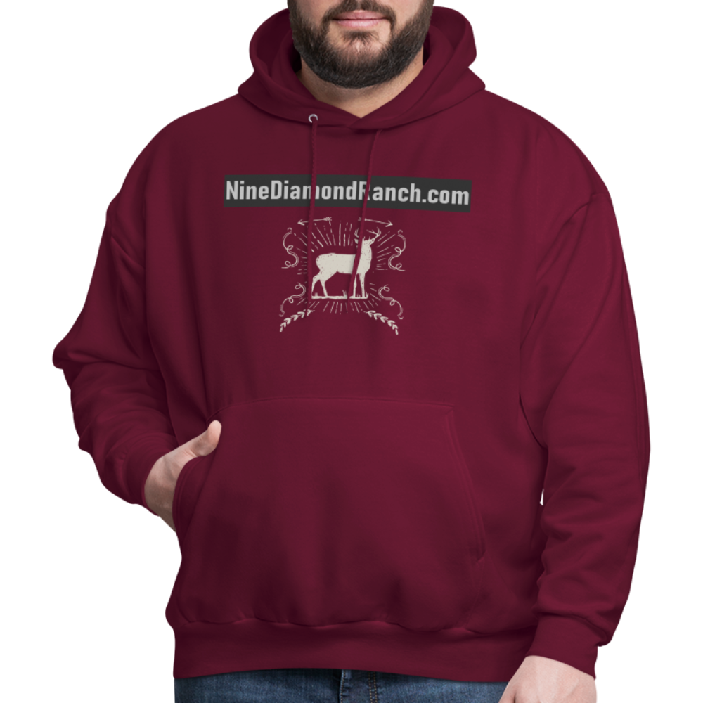 Hoodie Men's NineDiamondRanch com - burgundy