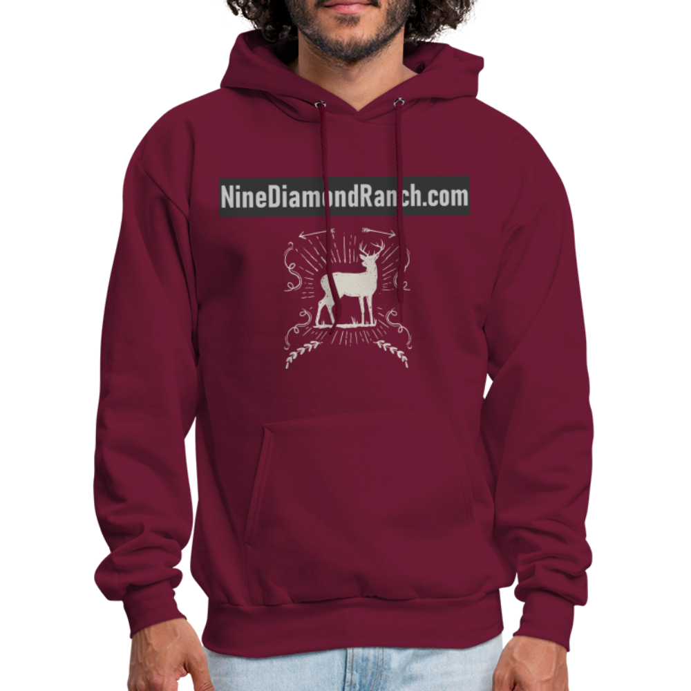 Hoodie Men's NineDiamondRanch com - burgundy