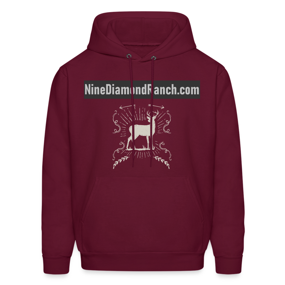 Hoodie Men's NineDiamondRanch com - burgundy