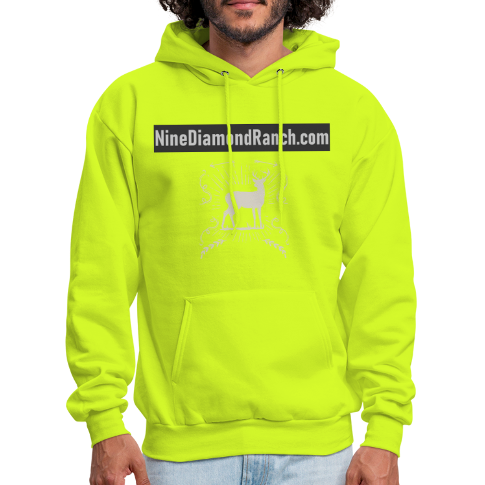 Hoodie Men's NineDiamondRanch com - safety green