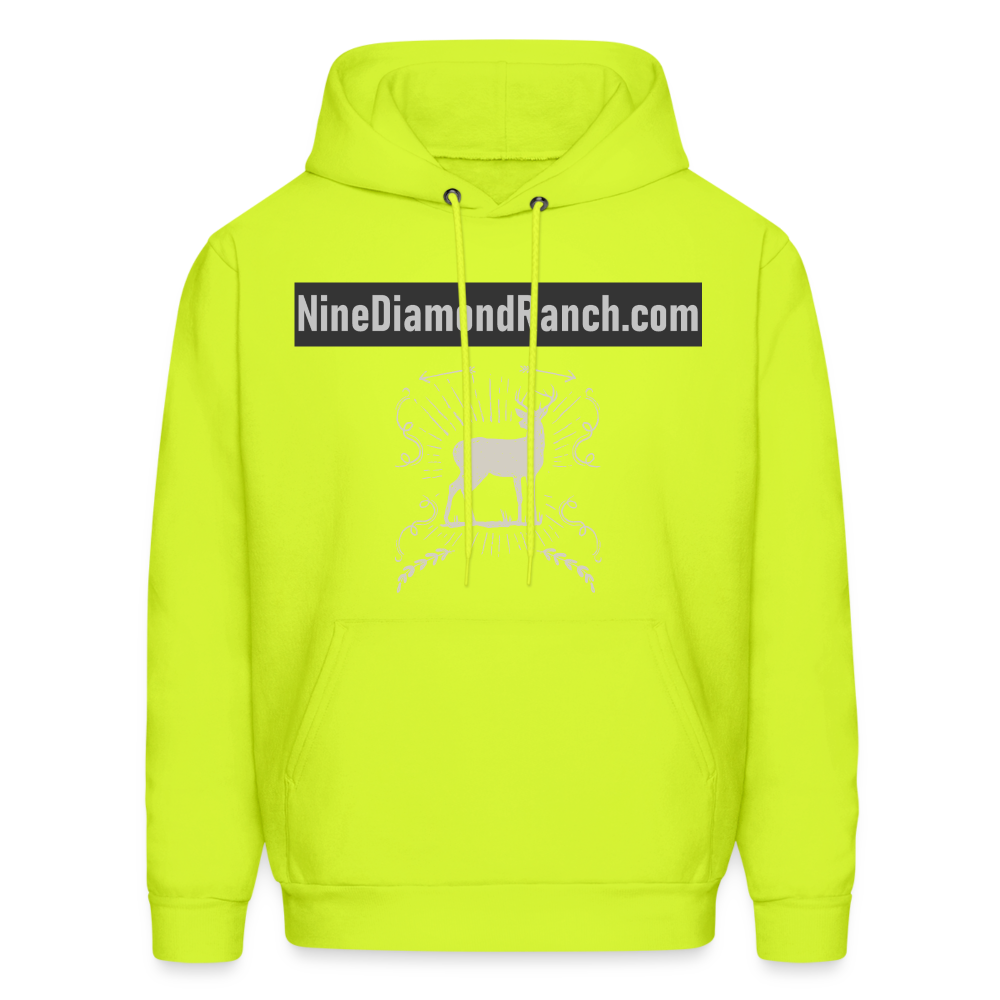 Hoodie Men's NineDiamondRanch com - safety green