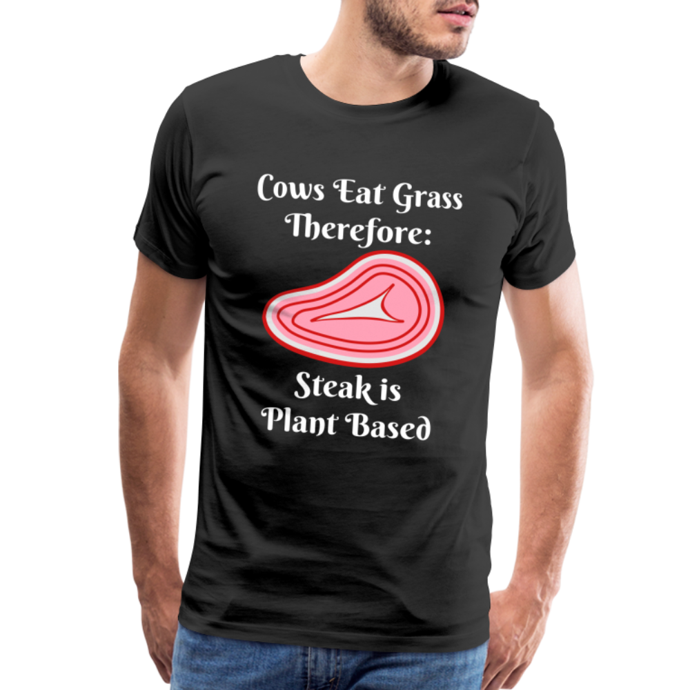 Men's Cows Eat Grass Therefore - black