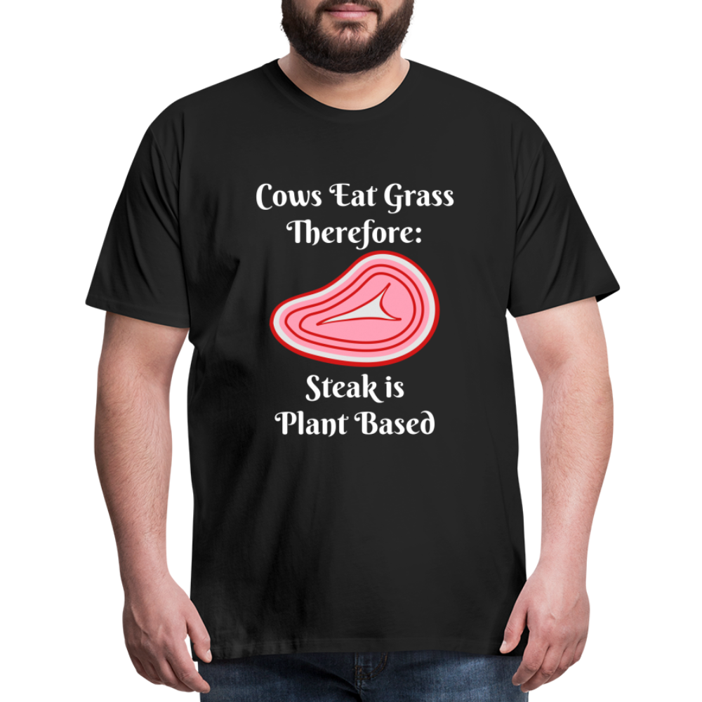 Men's Cows Eat Grass Therefore - black