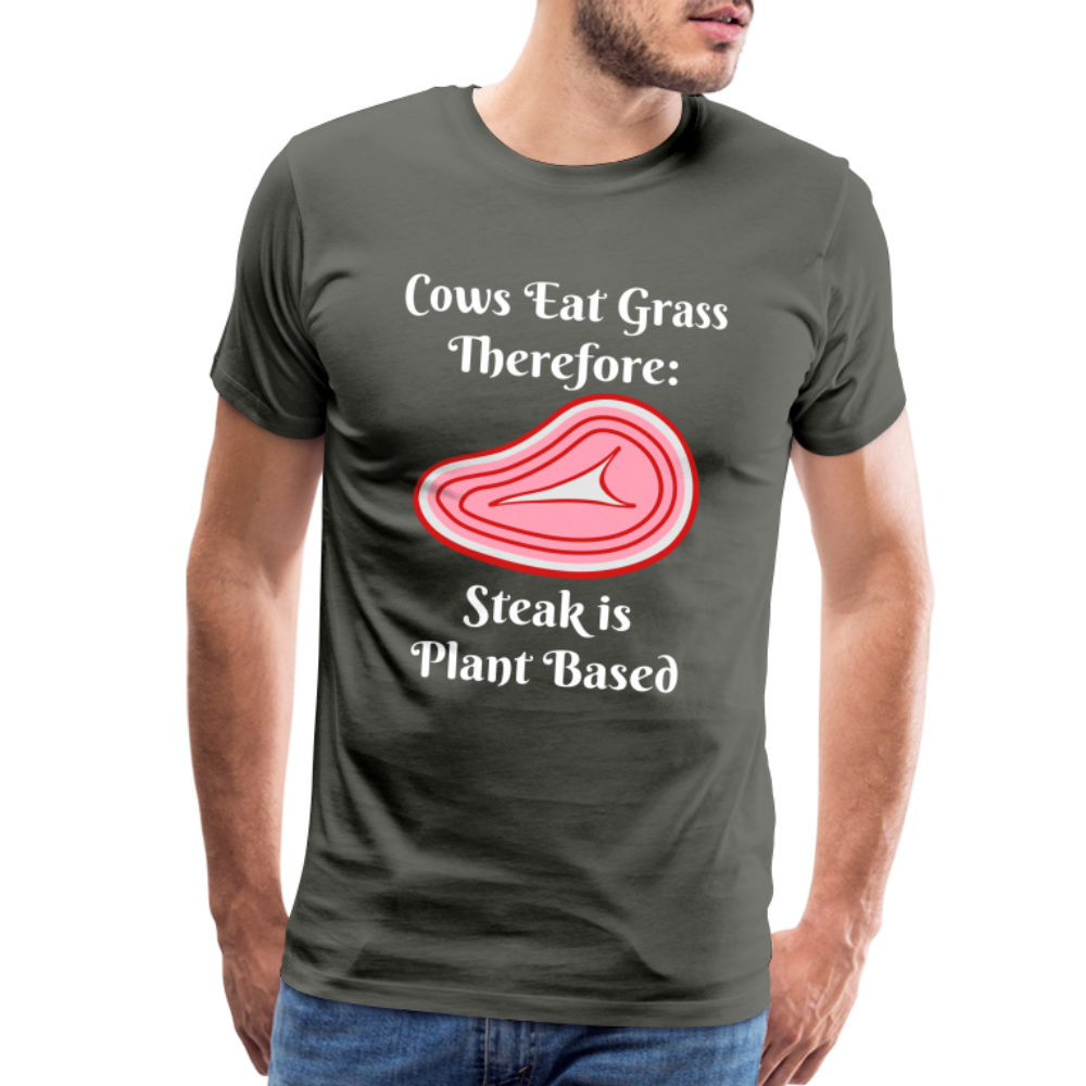 Men's Cows Eat Grass Therefore - asphalt gray