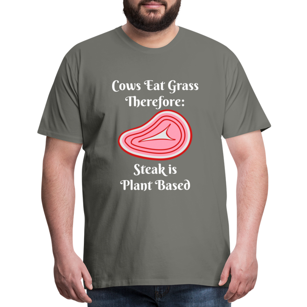 Men's Cows Eat Grass Therefore - asphalt gray