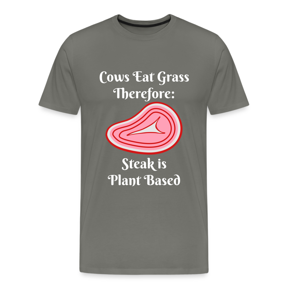 Men's Cows Eat Grass Therefore - asphalt gray