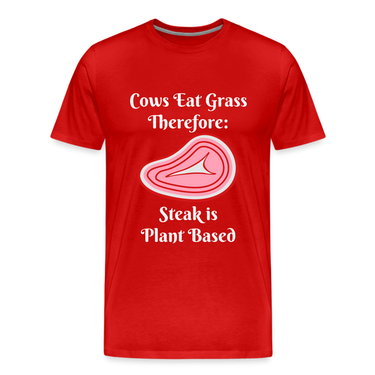 Men's Cows Eat Grass Therefore - red