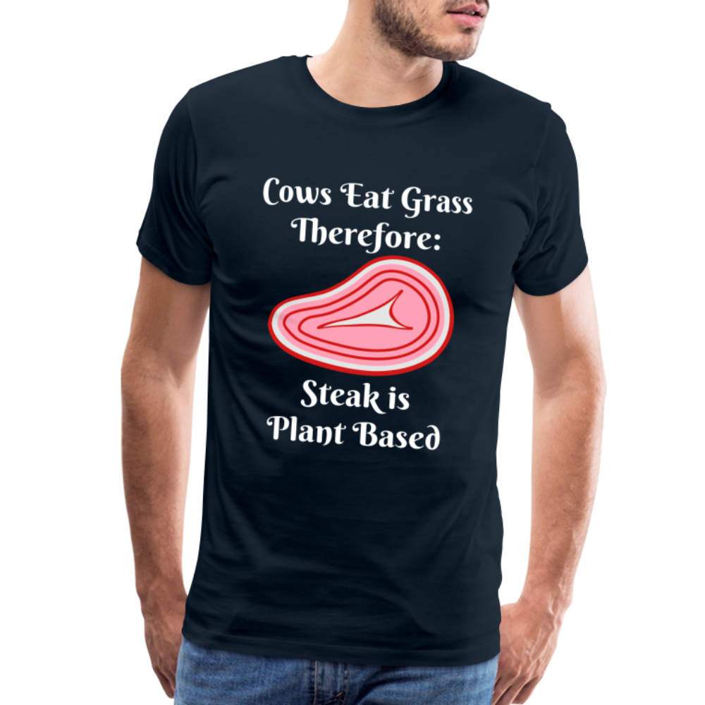 Men's Cows Eat Grass Therefore - deep navy
