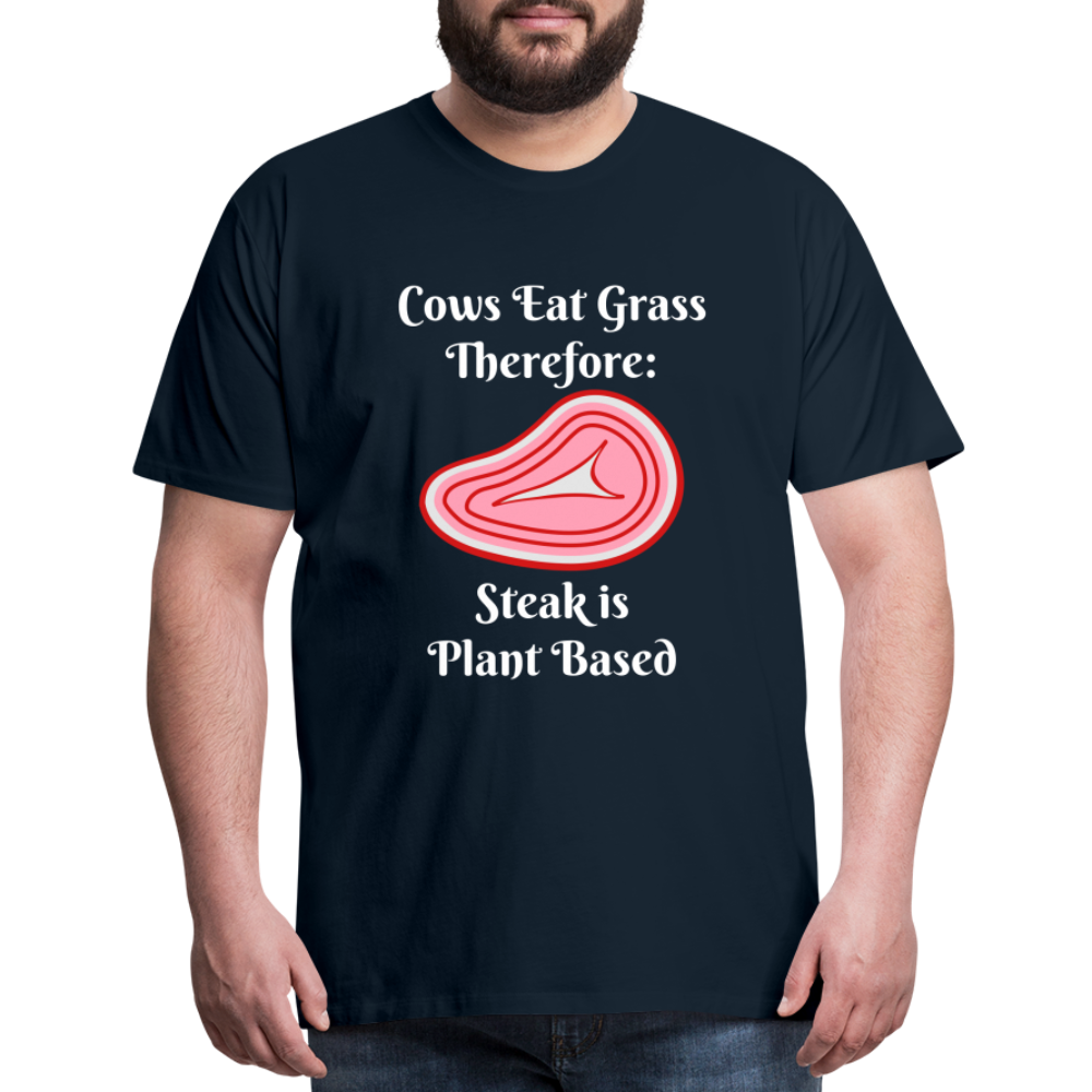 Men's Cows Eat Grass Therefore - deep navy