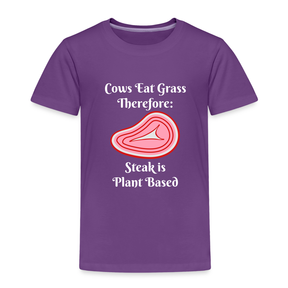 Toddler Cows Eat Grass Therefore - purple