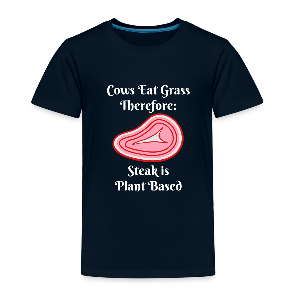 Toddler Cows Eat Grass Therefore - deep navy