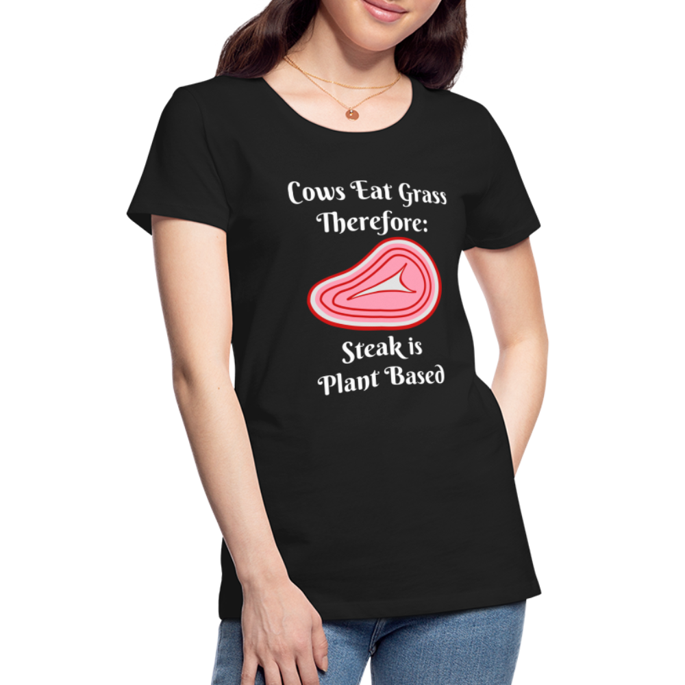 Women’s Cows Eat Grass Therefore - black