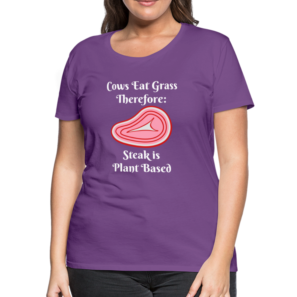 Women’s Cows Eat Grass Therefore - purple