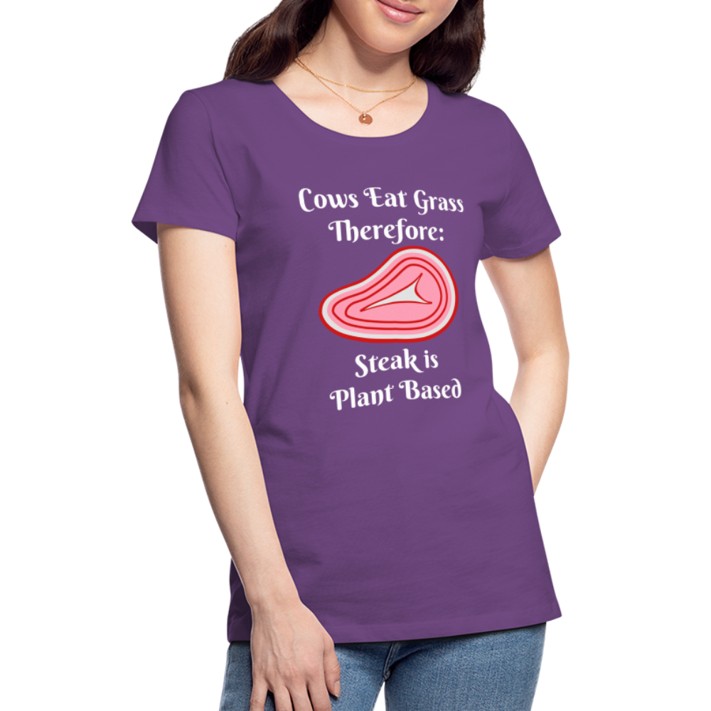 Women’s Cows Eat Grass Therefore - purple