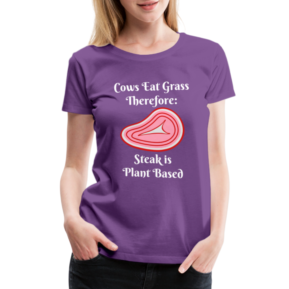 Women’s Cows Eat Grass Therefore - purple