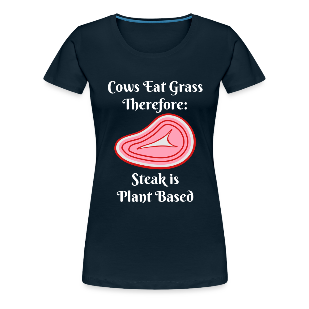 Women’s Cows Eat Grass Therefore - deep navy