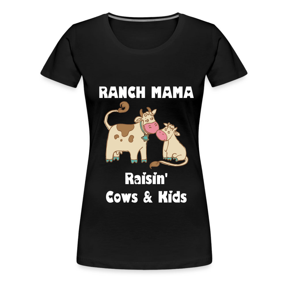 Women’s Ranch Mama Raisin' Cows & Kids - black