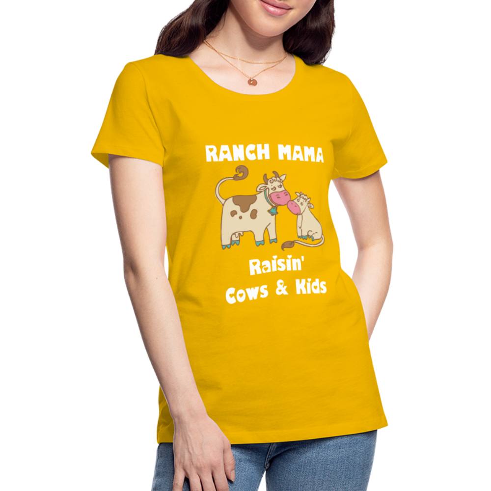 Women’s Ranch Mama Raisin' Cows & Kids - sun yellow