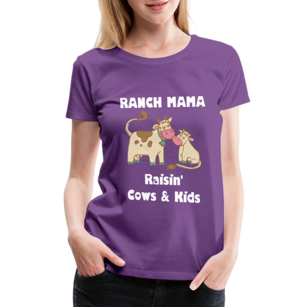 Women’s Ranch Mama Raisin' Cows & Kids - purple