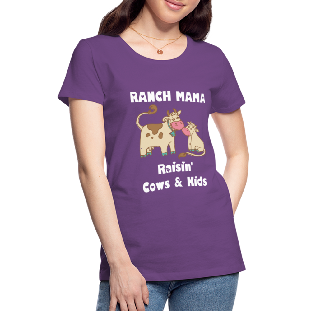 Women’s Ranch Mama Raisin' Cows & Kids - purple