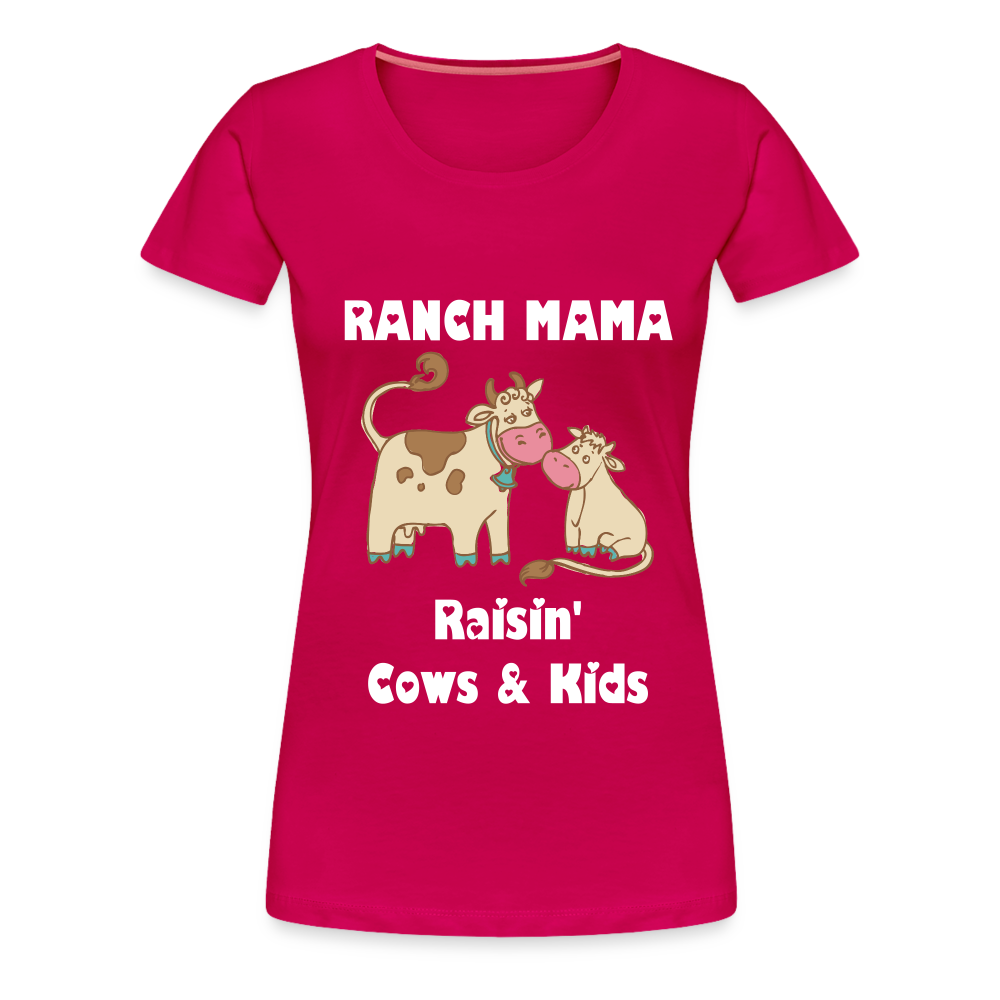 Women’s Ranch Mama Raisin' Cows & Kids - dark pink