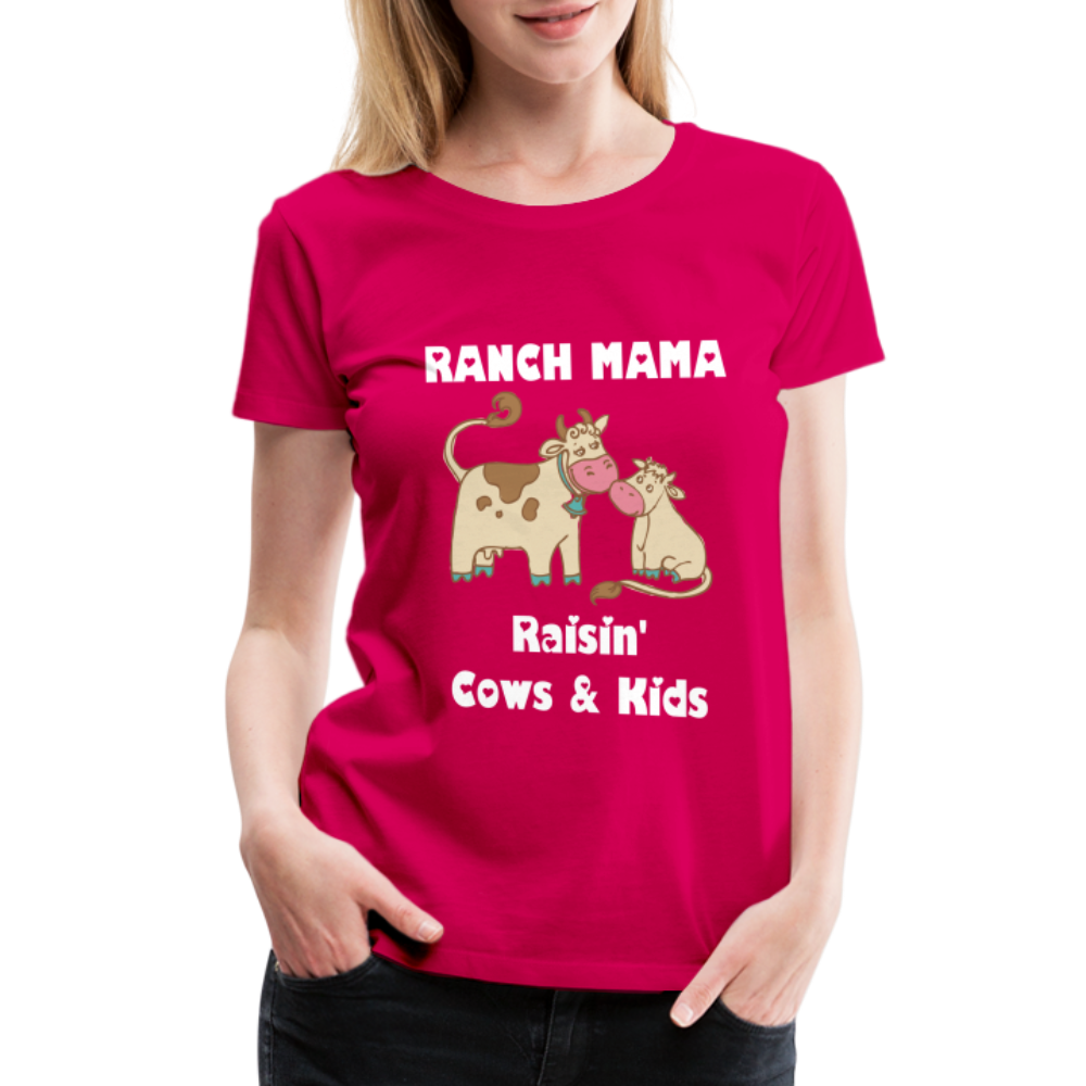 Women’s Ranch Mama Raisin' Cows & Kids - dark pink