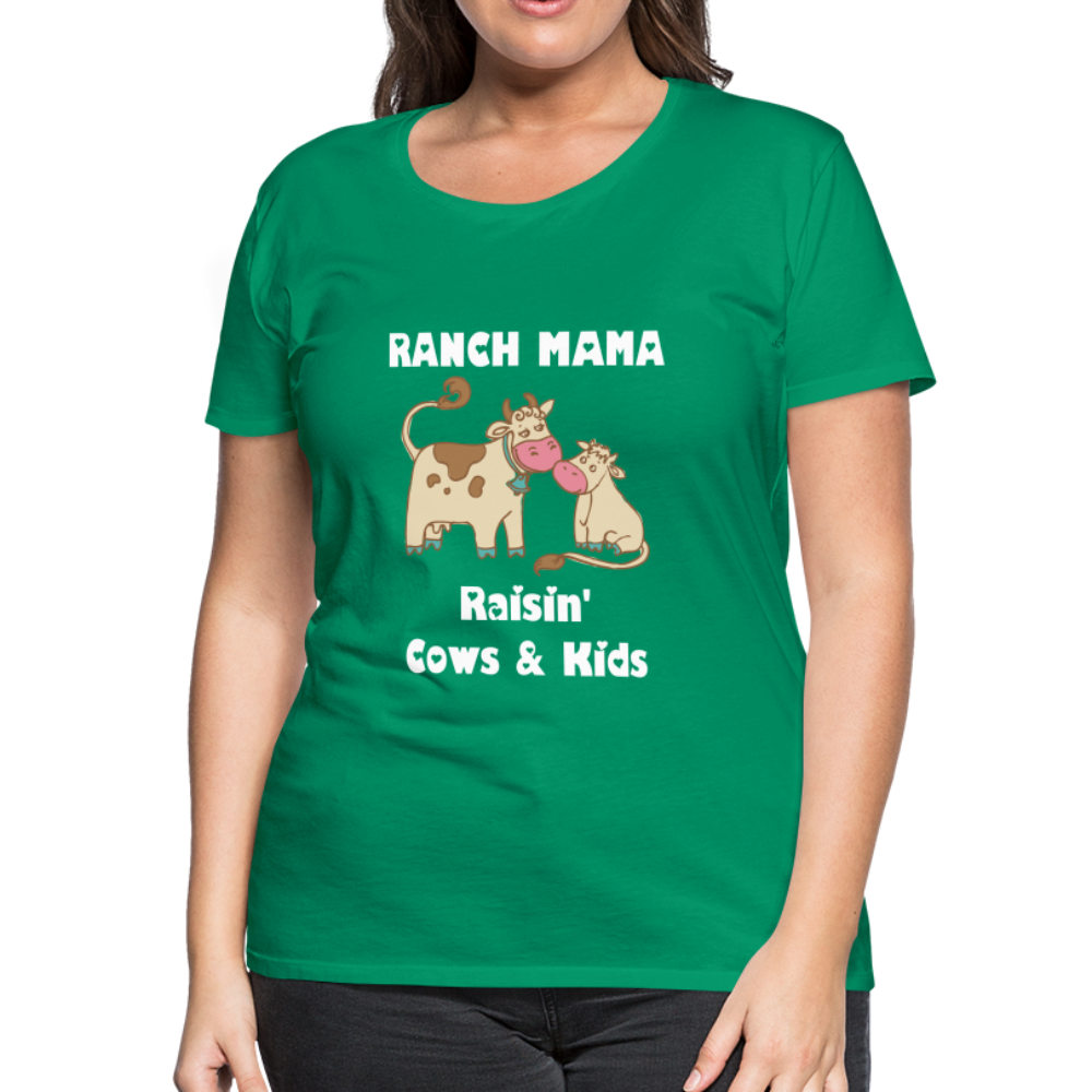 Women’s Ranch Mama Raisin' Cows & Kids - kelly green