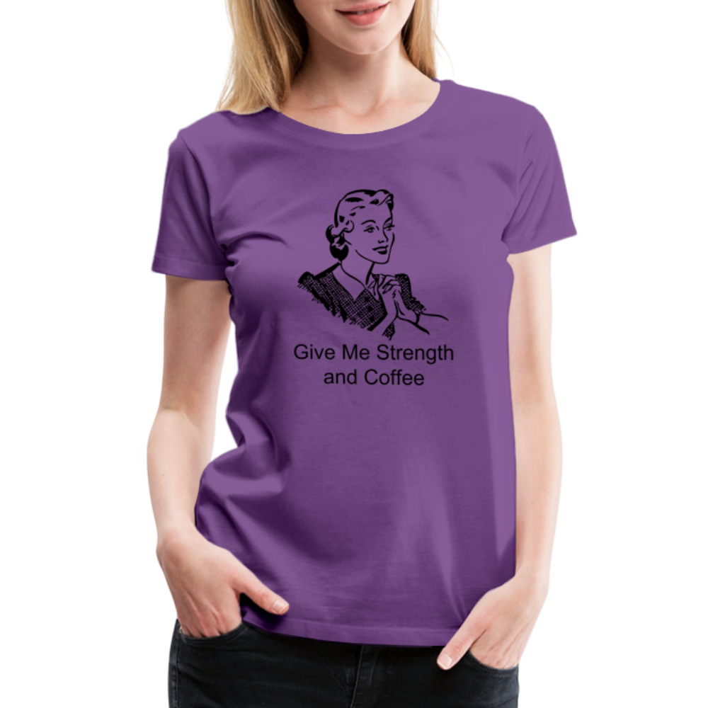 Women's Give Me Strength and Coffee - purple