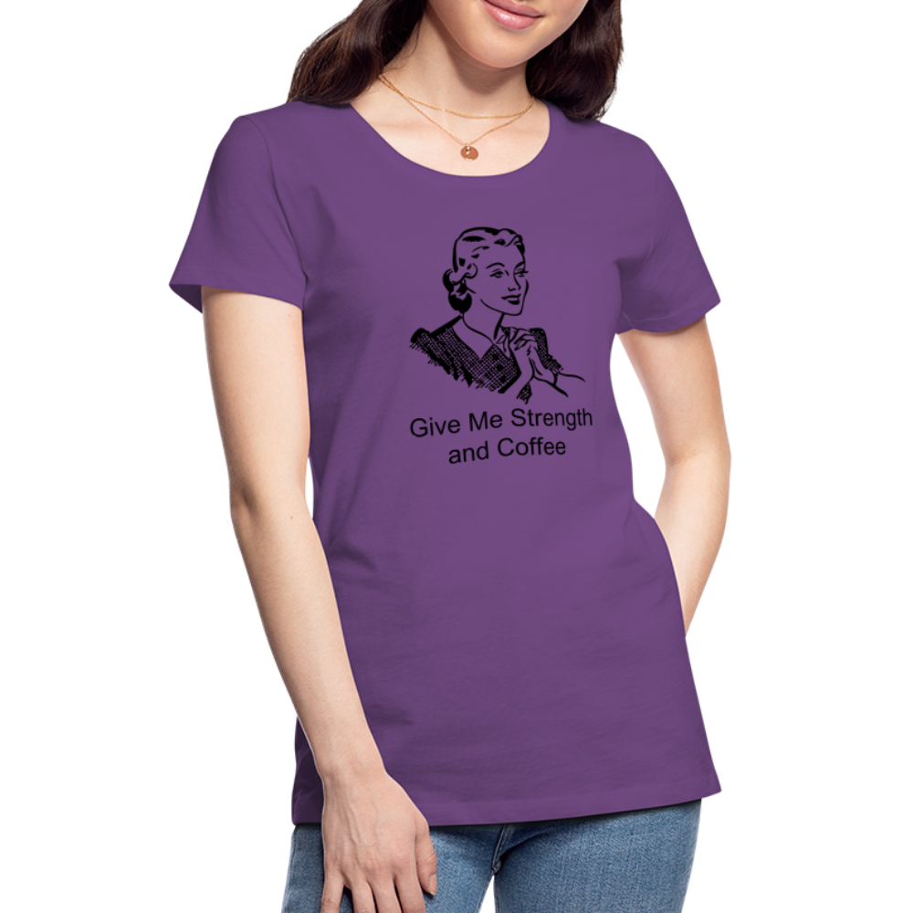 Women's Give Me Strength and Coffee - purple