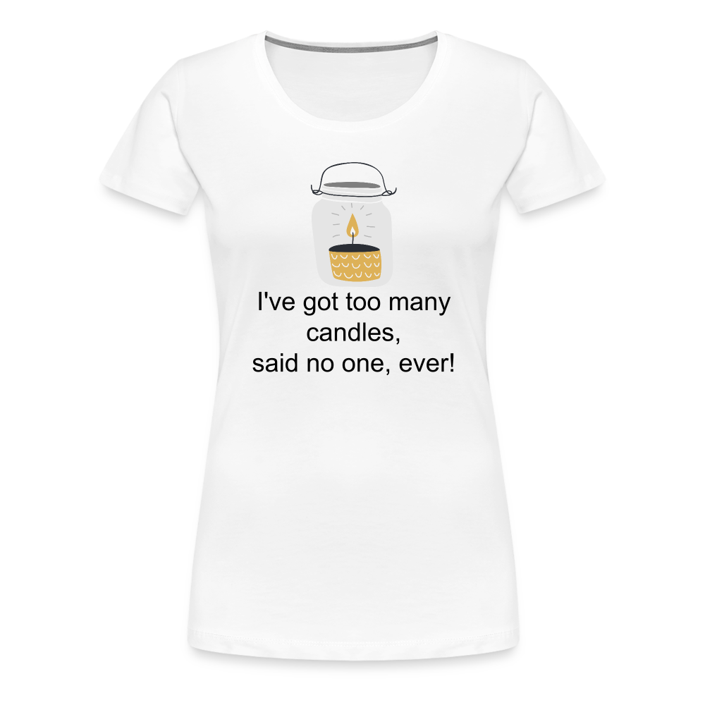 Woman's Too Many Candles - white