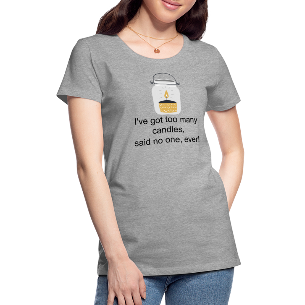 Woman's Too Many Candles - heather gray