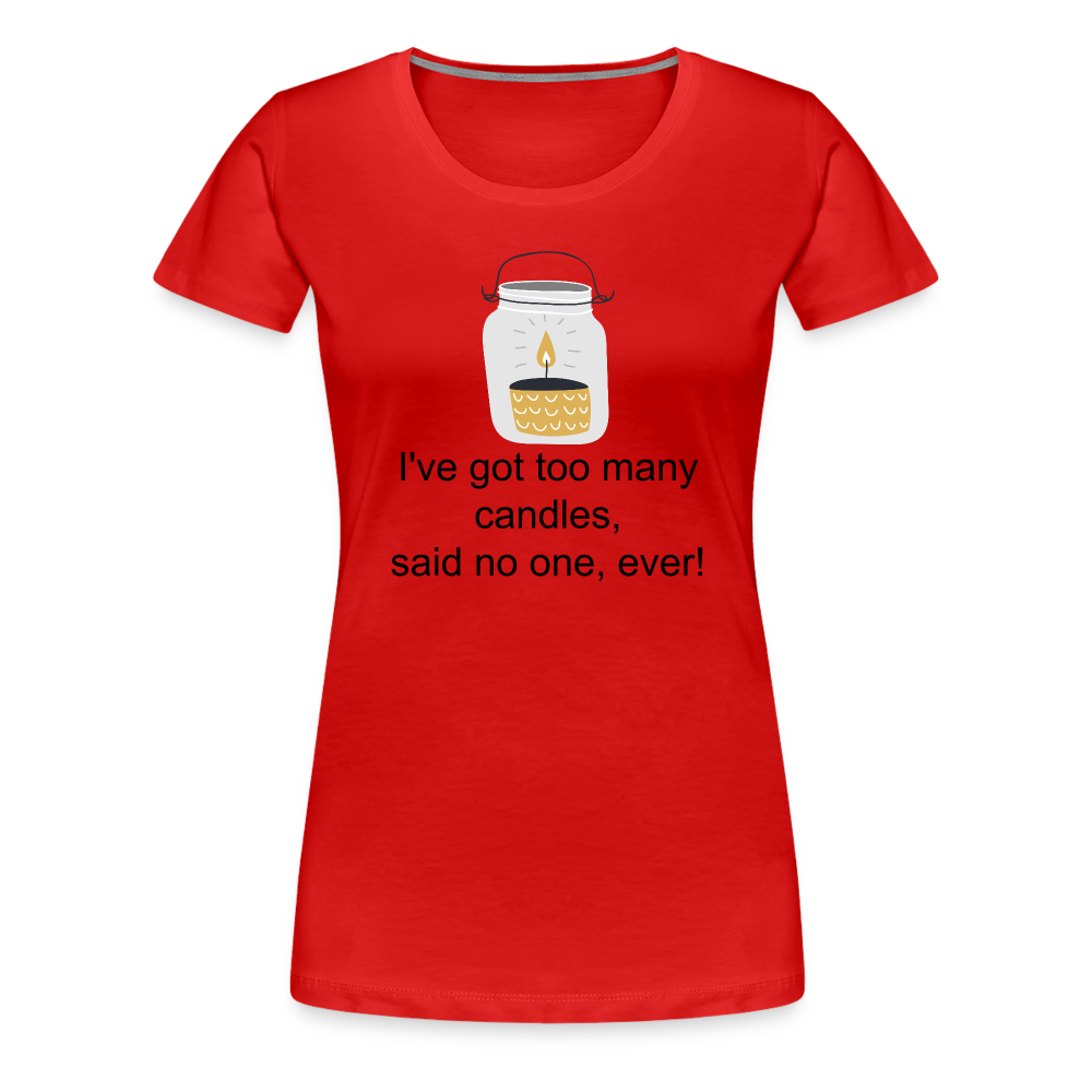 Woman's Too Many Candles - red
