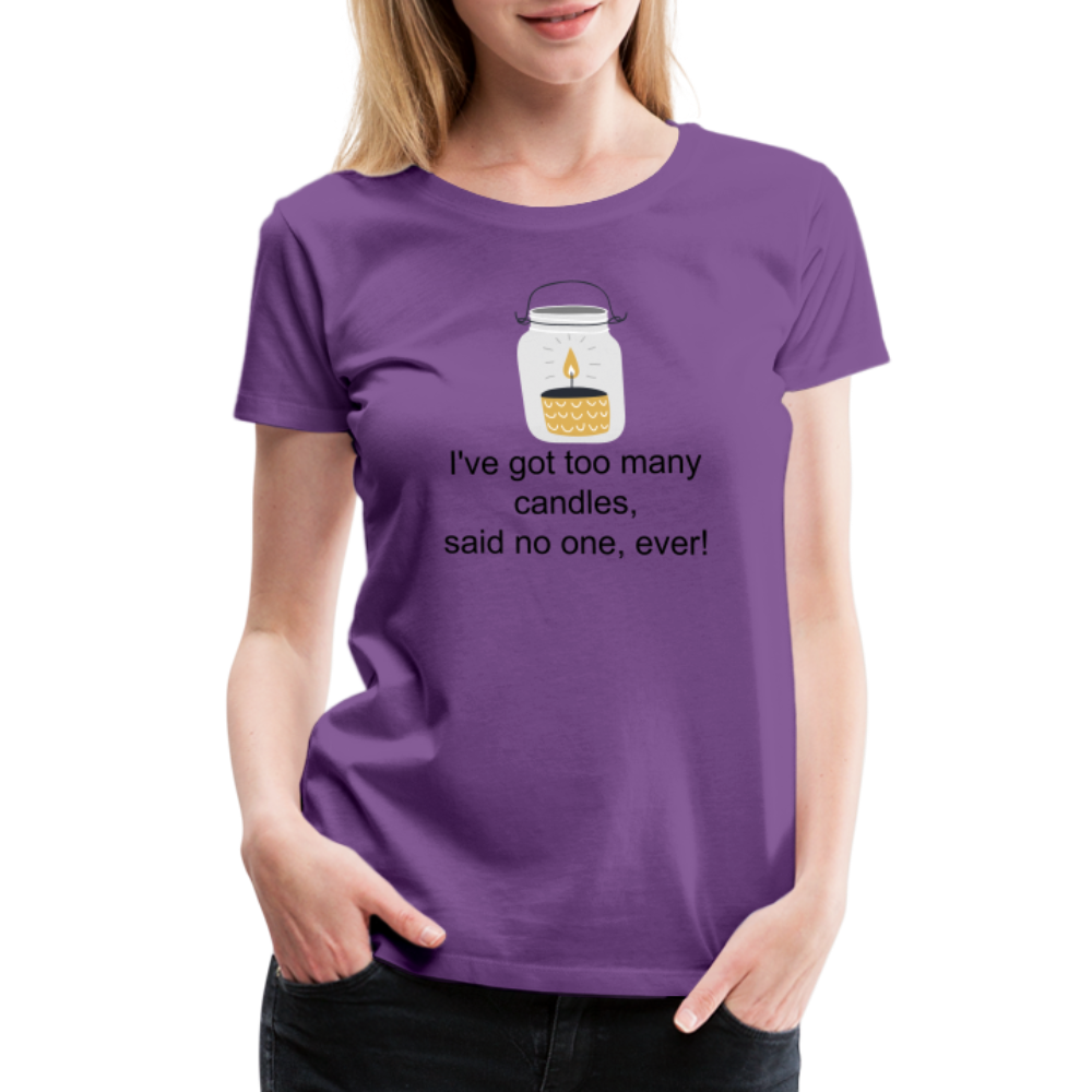 Woman's Too Many Candles - purple