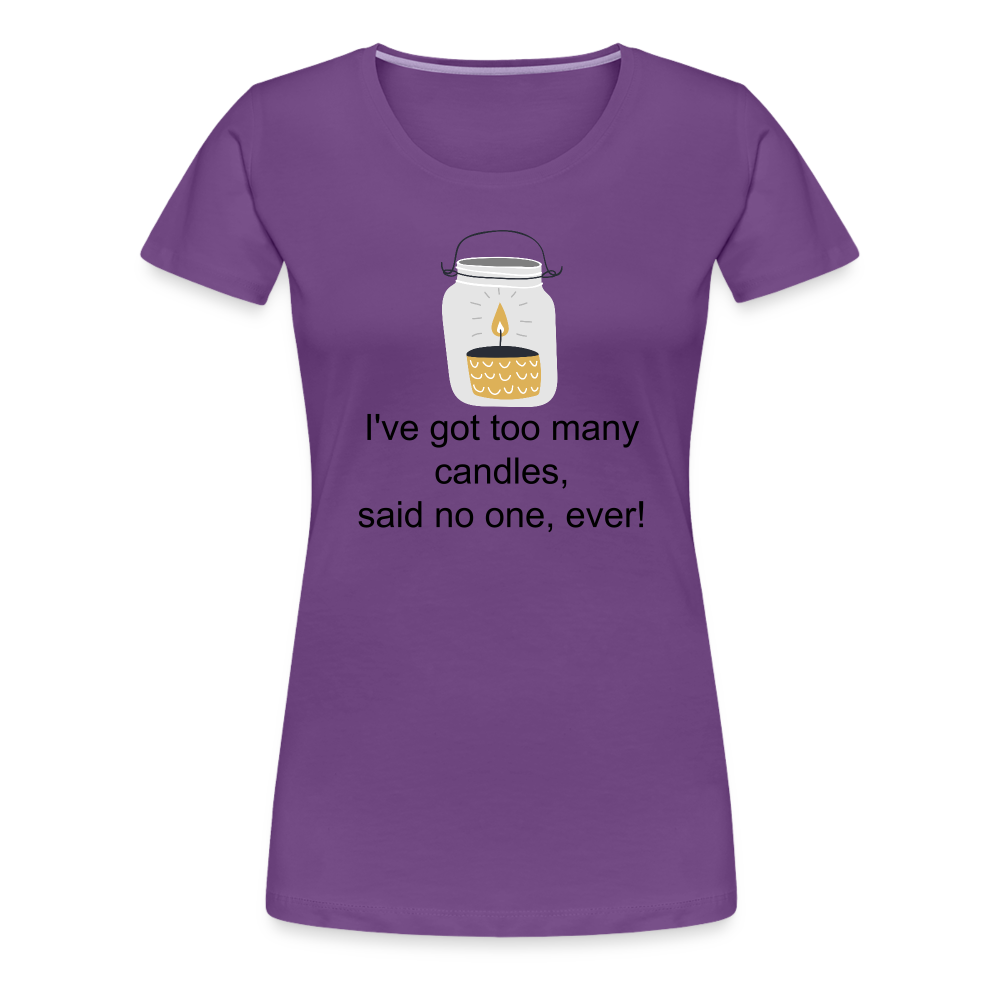 Woman's Too Many Candles - purple