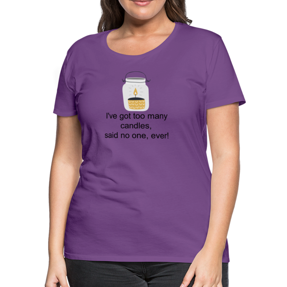 Woman's Too Many Candles - purple