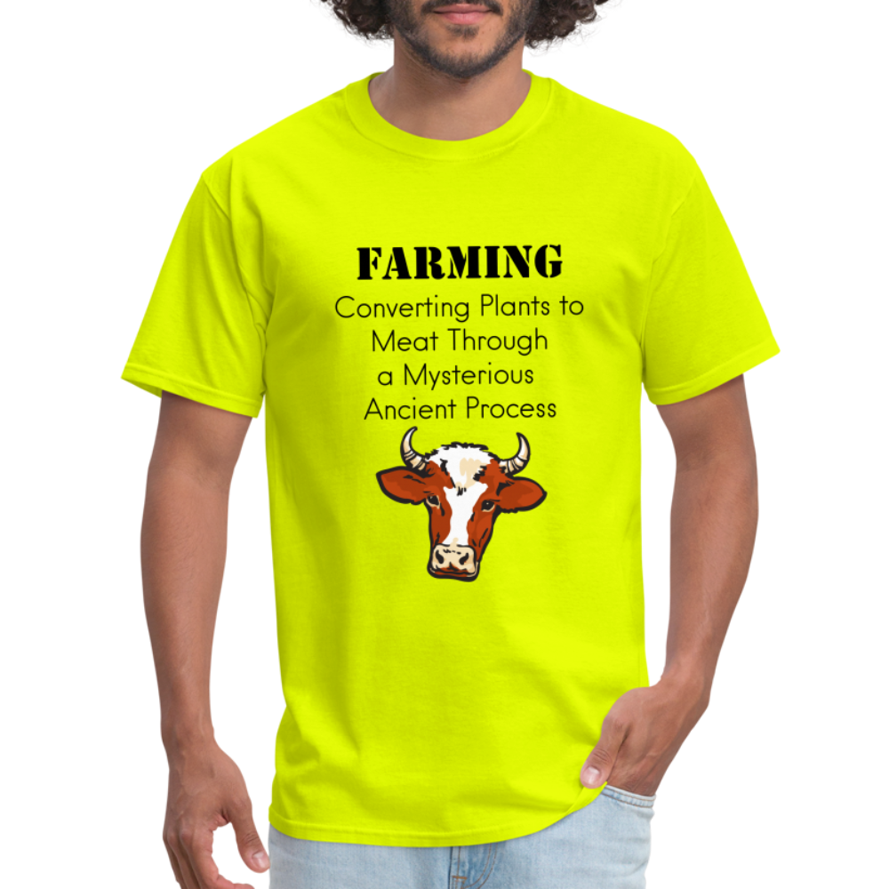 U- Farming Converting Meat Classic T-Shirt - safety green