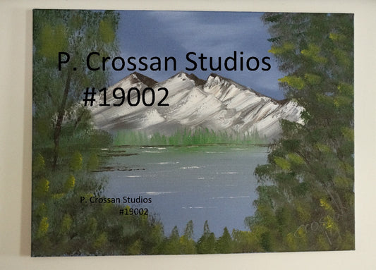 Painting, Oil, Snowy Mountains 19002A