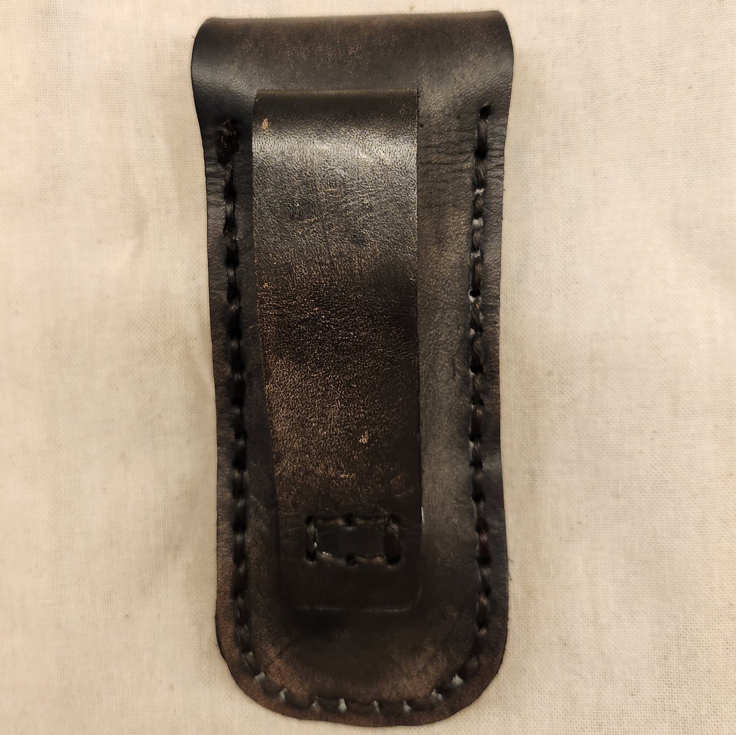 Leather Pocket Knife Pouch Handmade Color Black