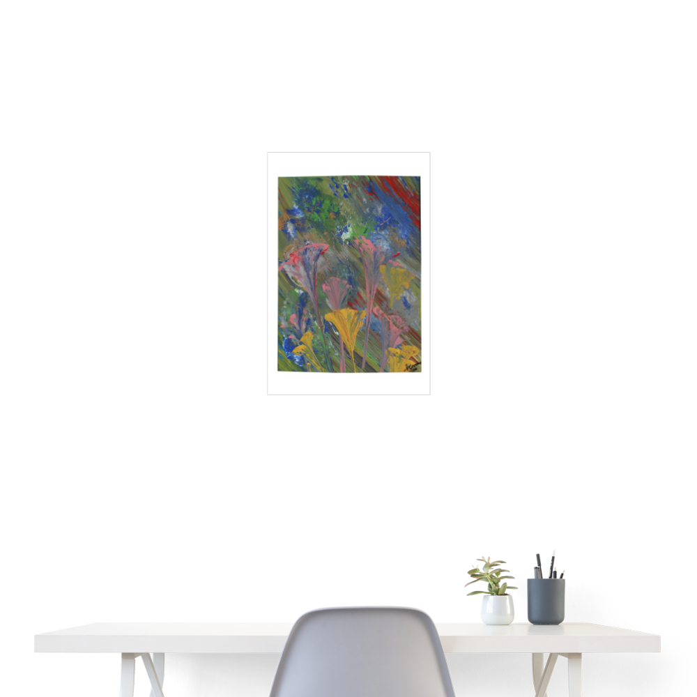 Trumpet Flowers 18x24 Print - white