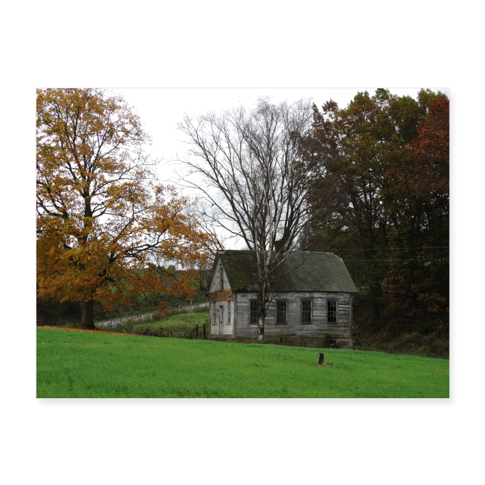 Old Amish School 24x18 Print - white