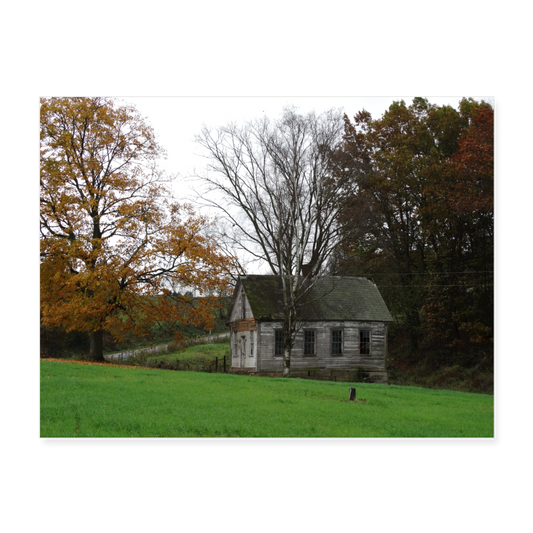 Old Amish School 24x18 Print - white