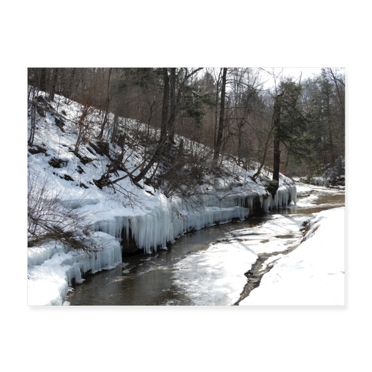 Creek in Winter 24x18 Print - white